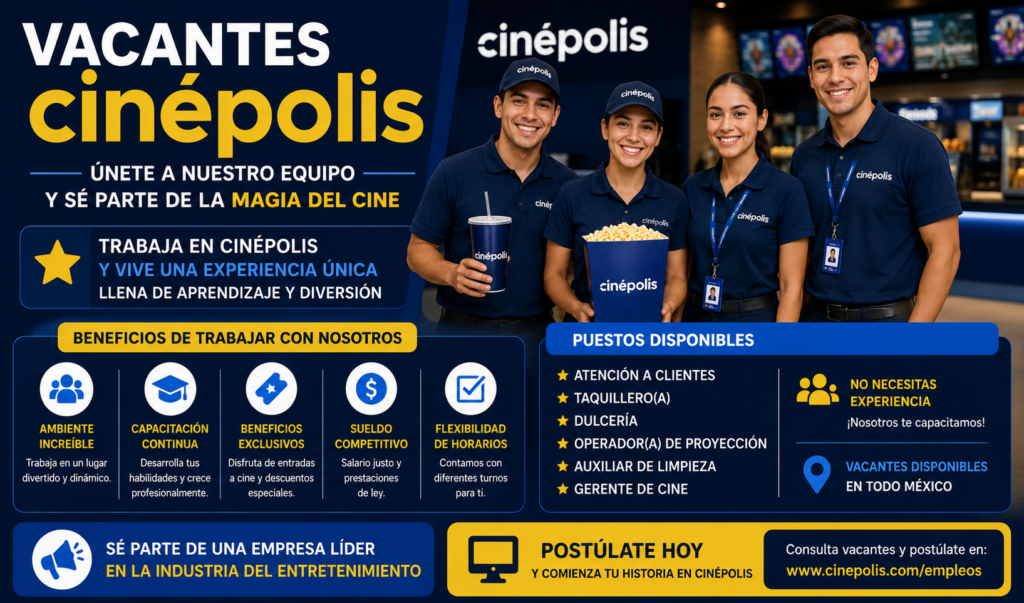 Vacantes cinepolis mexico