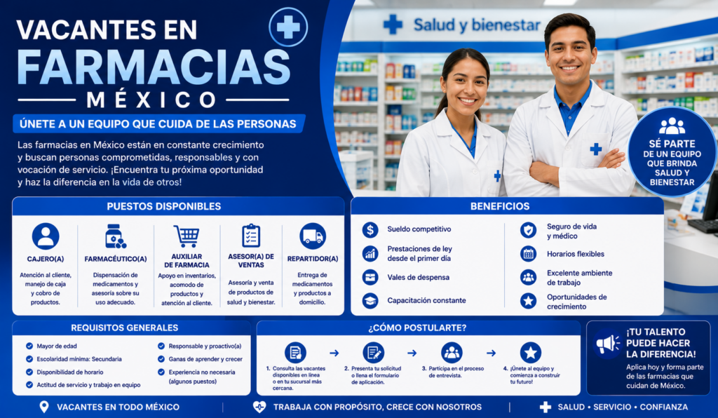 vacantes en farmacias México